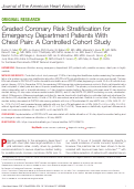 Cover page: Graded Coronary Risk Stratification for Emergency Department Patients With Chest Pain: A Controlled Cohort Study