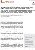 Cover page: Development and Implementation of Dried Blood Spot-Based COVID-19 Serological Assays for Epidemiologic Studies