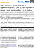 Cover page: Impact of Potential Case Misclassification by Administrative Diagnostic Codes on Outcome Assessment of Observational Study for People Who Inject Drugs.