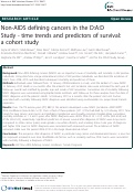 Cover page: Non-AIDS defining cancers in the D:A:D Study - time trends and predictors of survival: A cohort study