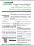 Cover page:  Autosensitisation (Autoeczematisation) reactions in a case of diaper dermatitis candidiasis
