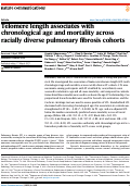 Cover page: Telomere length associates with chronological age and mortality across racially diverse pulmonary fibrosis cohorts