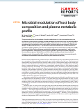 Cover page: Microbial modulation of host body composition and plasma metabolic profile
