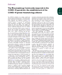 Cover page: The Rheumatology Community responds to the COVID-19 pandemic: the establishment of the COVID-19 global rheumatology alliance