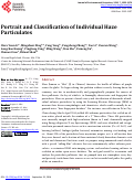 Cover page: Portrait and Classification of Individual Haze Particulates