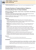 Cover page: Therapist predictors of treatment delivery fidelity in a community-based trial of 12-step facilitation
