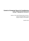 Cover page: Control of Computer Room Air Conditioning using IT Equipment Sensors