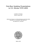 Cover page: First-Run Smoking Presentations in U.S. Movies 1999-2003