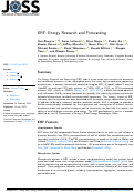 Cover page: ERF: Energy Research and Forecasting