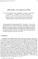 Cover page: μSR studies of Li‐doped La2CuO4
