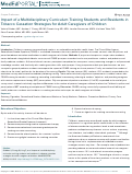 Cover page: Impact of a Multidisciplinary Curriculum Training Students and Residents in Tobacco Cessation Strategies for Adult Caregivers of Children.