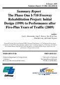 Cover page: The Phase One I-710 Freeway Rehabilitation Project: Initial Design (1999) to Performance after Five-Plus Years of Traffic (2009)