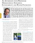 Cover page: An Afternoon with Professor Hermanowicz: Exploring Sustainability and Water Filtration
