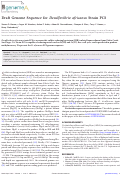 Cover page: Draft Genome Sequence for Desulfovibrio africanus Strain PCS