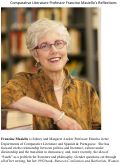 Cover page: Comparative Literature Professor Francine Masiello’s Reflections