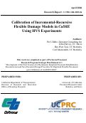 Cover page: Calibration of Incremental-Recursive Flexible Damage Models in CalME Using HVS Experiments