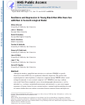 Cover page: Resilience and Depression in Young Black Men Who Have Sex With Men: A Social-Ecological Model