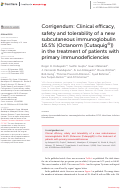 Cover page: Corrigendum: Clinical efficacy, safety and tolerability of a new subcutaneous immunoglobulin 16.5% (Octanorm [Cutaquig®]) in the treatment of patients with primary immunodeficiencies