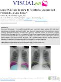 Cover page: Loose PEG Tube Leading to Peristomal Leakage and Peritonitis, a Case Report
