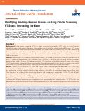 Cover page: Identifying Smoking-Related Disease on Lung Cancer Screening CT Scans: Increasing the Value.