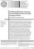 Cover page: An Educational Program to Increase Cervical and Breast Cancer Screening in Hispanic Women: A Southwest Oncology Group Study