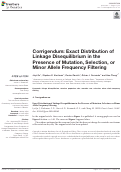 Cover page: Corrigendum: Exact Distribution of Linkage Disequilibrium in the Presence of Mutation, Selection, or Minor Allele Frequency Filtering.