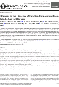 Cover page: Changes in the Hierarchy of Functional Impairment From Middle Age to Older Age.