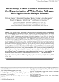 Cover page: Profilometry: A new statistical framework for the characterization of white matter pathways, with application to multiple sclerosis