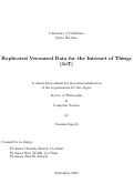 Cover page: Replicated Versioned Data for the Internet of Things (IoT)
