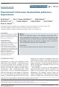 Cover page: Experimental Schistosoma haematobium pulmonary hypertension.