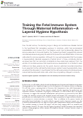 Cover page: Training the Fetal Immune System Through Maternal Inflammation—A Layered Hygiene Hypothesis