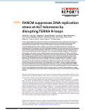 Cover page: FANCM suppresses DNA replication stress at ALT telomeres by disrupting TERRA R-loops.