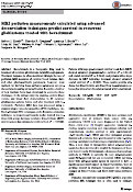 Cover page: MRI perfusion measurements calculated using advanced deconvolution techniques predict survival in recurrent glioblastoma treated with bevacizumab
