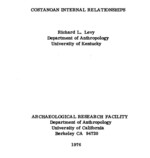 Cover page of Costanoan Internal Relationships