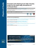 Cover page: Extended wall-adapting local eddy-viscosity model for the large-eddy simulations of multiscale flows