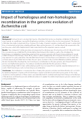 Cover page: Impact of homologous and non-homologous recombination in the genomic evolution of Escherichia coli