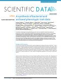 Cover page: A synthesis of bacterial and archaeal phenotypic trait data