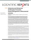 Cover page: Histamine and Histamine H4 Receptor Promotes Osteoclastogenesis in Rheumatoid Arthritis