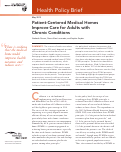 Cover page: Patient-Centered Medical Homes Improve Care for Adults With Chronic Conditions