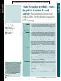 Cover page: Triple-Negative and Non–Triple-Negative Invasive Breast Cancer: Association between MR and Fluorine 18 Fluorodeoxyglucose PET Imaging