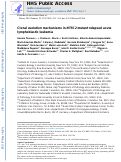 Cover page: Clonal evolution mechanisms in NT5C2 mutant-relapsed acute lymphoblastic leukaemia
