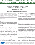 Cover page: Changes in Physical Activity After Installation of a Fitness Zone in a Community Park