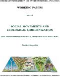 Cover page: Social Movements and Ecological Modernization: The Transformation of Pulp and Paper Manufacturing