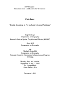 Cover page of Spatial Learning in Formal and Informal Settings—White paper on Transitions from Childhood to the Workforce