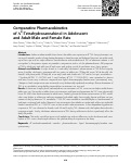 Cover page: Comparative Pharmacokinetics of Δ9-Tetrahydrocannabinol in Adolescent and Adult Male and Female Rats