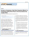 Cover page: Evaluation of the Delta Simulation Model-2 in Computing Tidally Driven Flows in the Sacramento-San Joaquin Delta