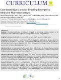 Cover page: Case Based Questions For Teaching EM Pharmacotherapy