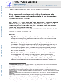 Cover page: Blood Neutrophil Count and Neutrophil-to-Lymphocyte Ratio for Prediction of Disease Progression and Mortality in Two Independent Systemic Sclerosis Cohorts.