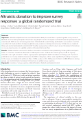 Cover page: Altruistic donation to improve survey responses: a global randomized trial.