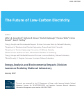 Cover page: The Future of Low-Carbon Electricity: